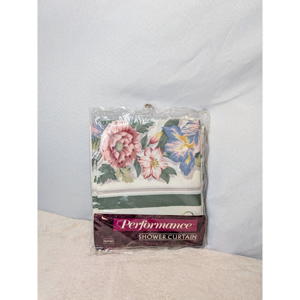Springs Performance Meadow Walk Shower Curtain Floral Cottagecore Teflon NIP
